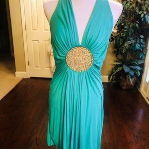 NWT Sky inspired green medallion dress size large